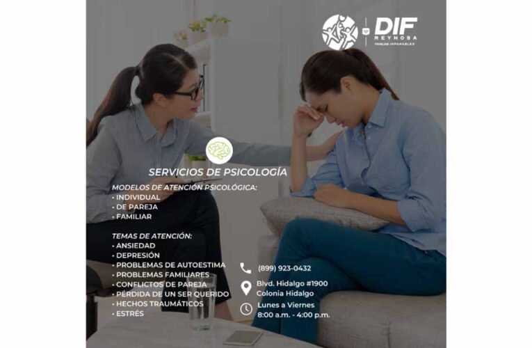 Otorga DIF Reynosa servicios psicológicos para el bienestar de las familias