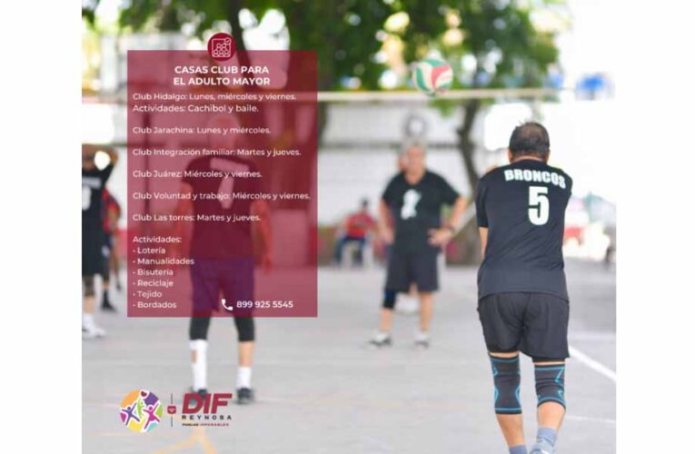 Promueve DIF Reynosa deporte y recreación en Casas Club para el Adulto Mayor