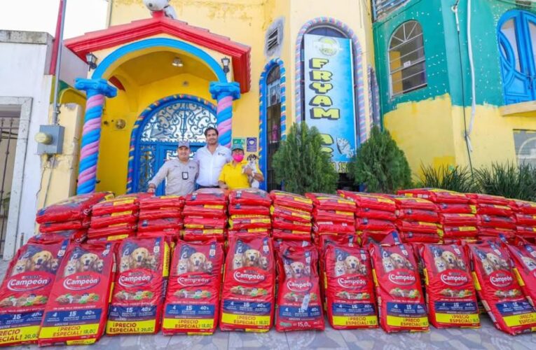 Entregó Carlos Peña Ortiz donación de más de 3 Toneladas de alimento para caninos