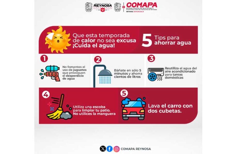 Exhorta COMAPA al uso responsable del agua potable