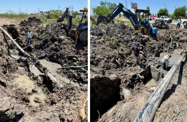 Refuerza COMAPA suministro de agua potable en zona norponiente con nueva conexión de tubería PEAD