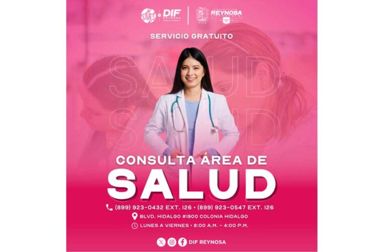 Ofrece DIF-Reynosa atención en salud gratuita