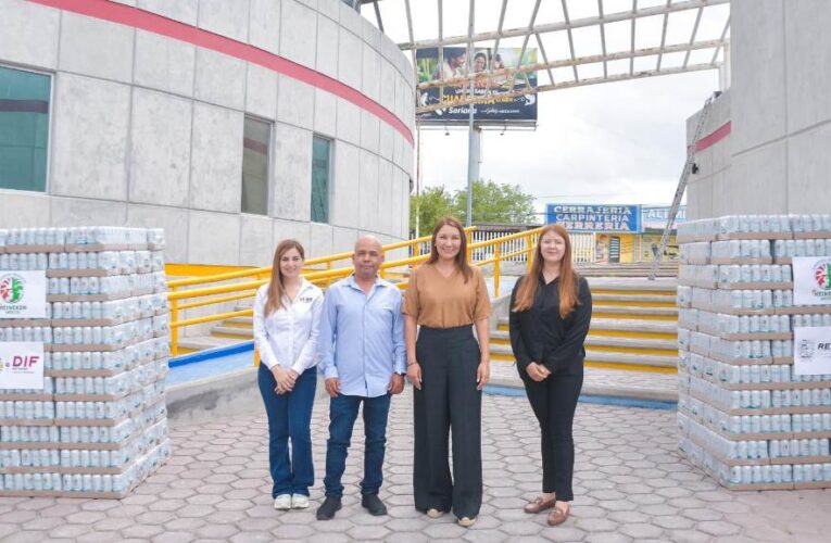 Agradece DIF Reynosa a Heineken México por donación de agua