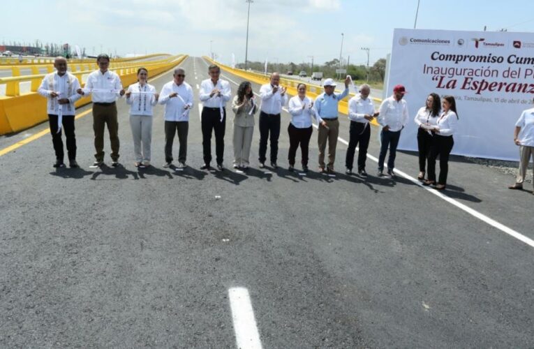 Inaugura Américo nuevo puente «La Esperanza», en Altamira