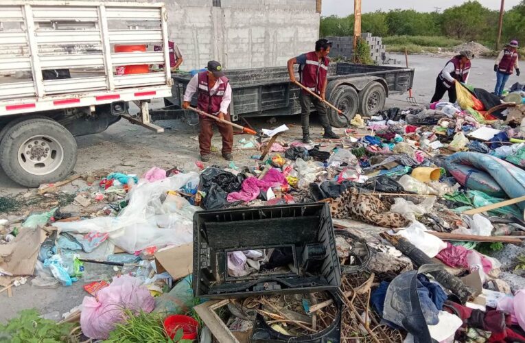 Trabaja Gobierno de Reynosa en horario extendido en limpieza y descacharrización